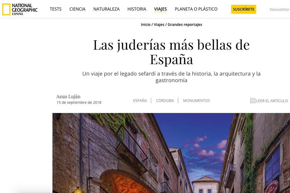 Difusión en medios de comunicación de la Red de Juderías de España