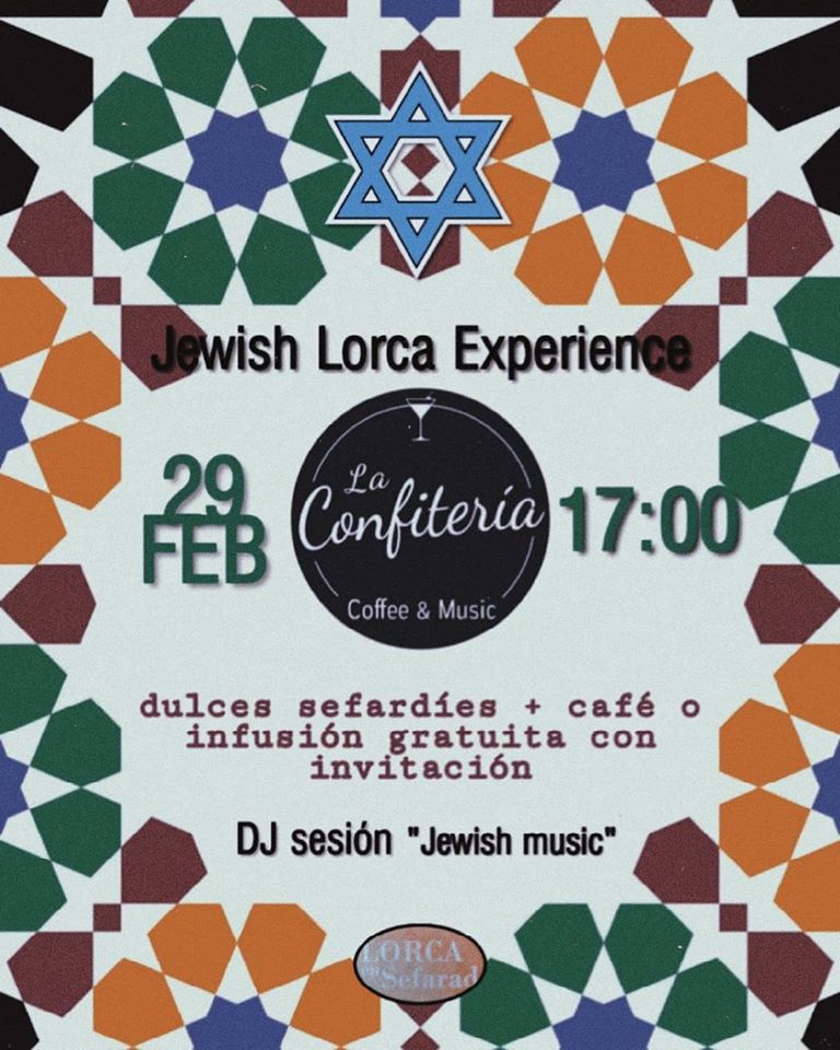 El 29 de febrero tendrá lugar la primera sesión de Jewish Lorca Experiences, una actividad que fusiona la gastronomía y música.