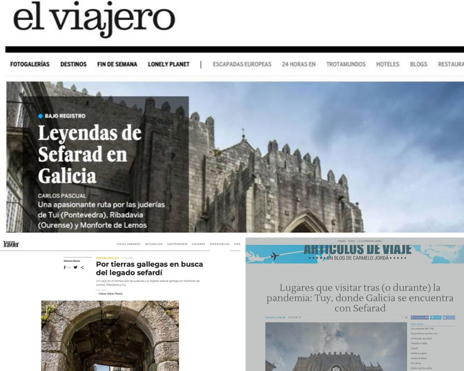 Las juderías gallegas de la Red de Juderías, en los medios de comunicación más prestigiosos de España
