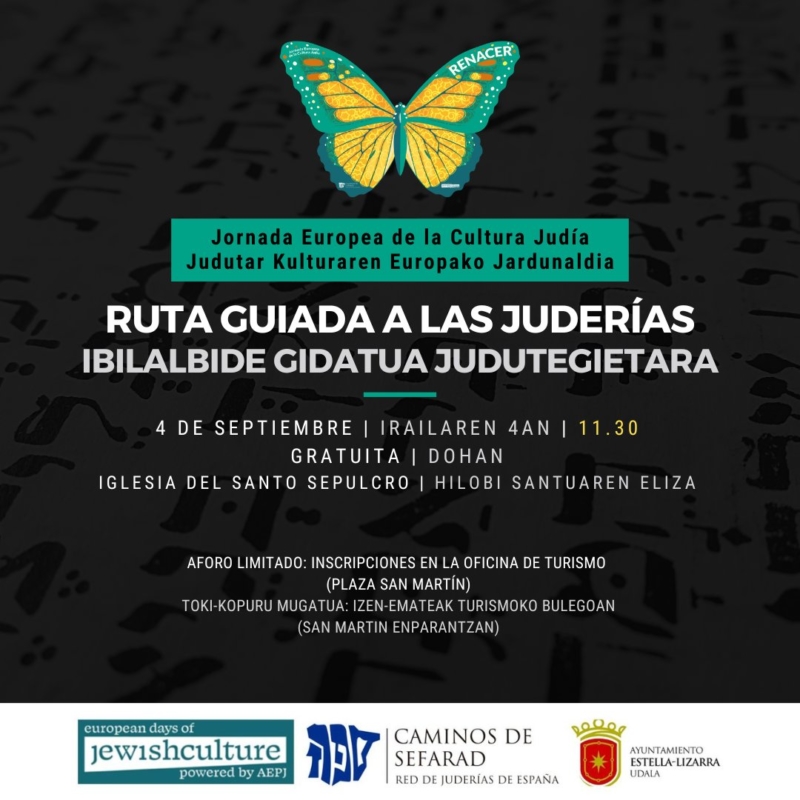 Estella-Lizarra celebra la Jornada Europea de la Cultura Judía el próximo 4 de septiembre | Red de Juderías de España Caminos de Sefarad